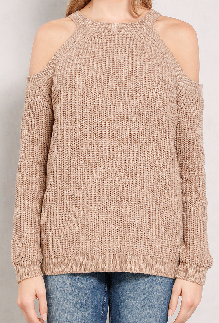 Open-Shoulder Sweater