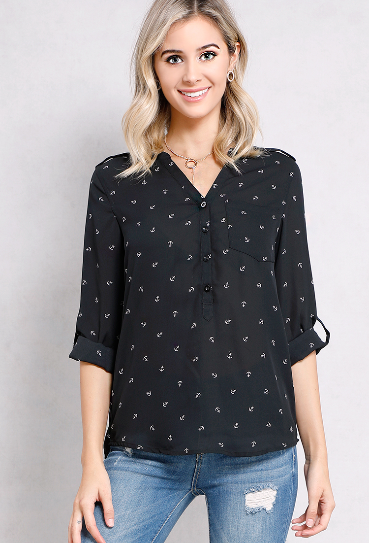 Anchor Patterned Top