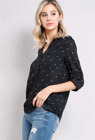 Anchor Patterned Top