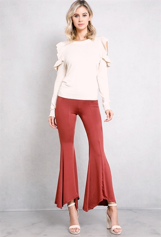Ruffled Ankle Pants