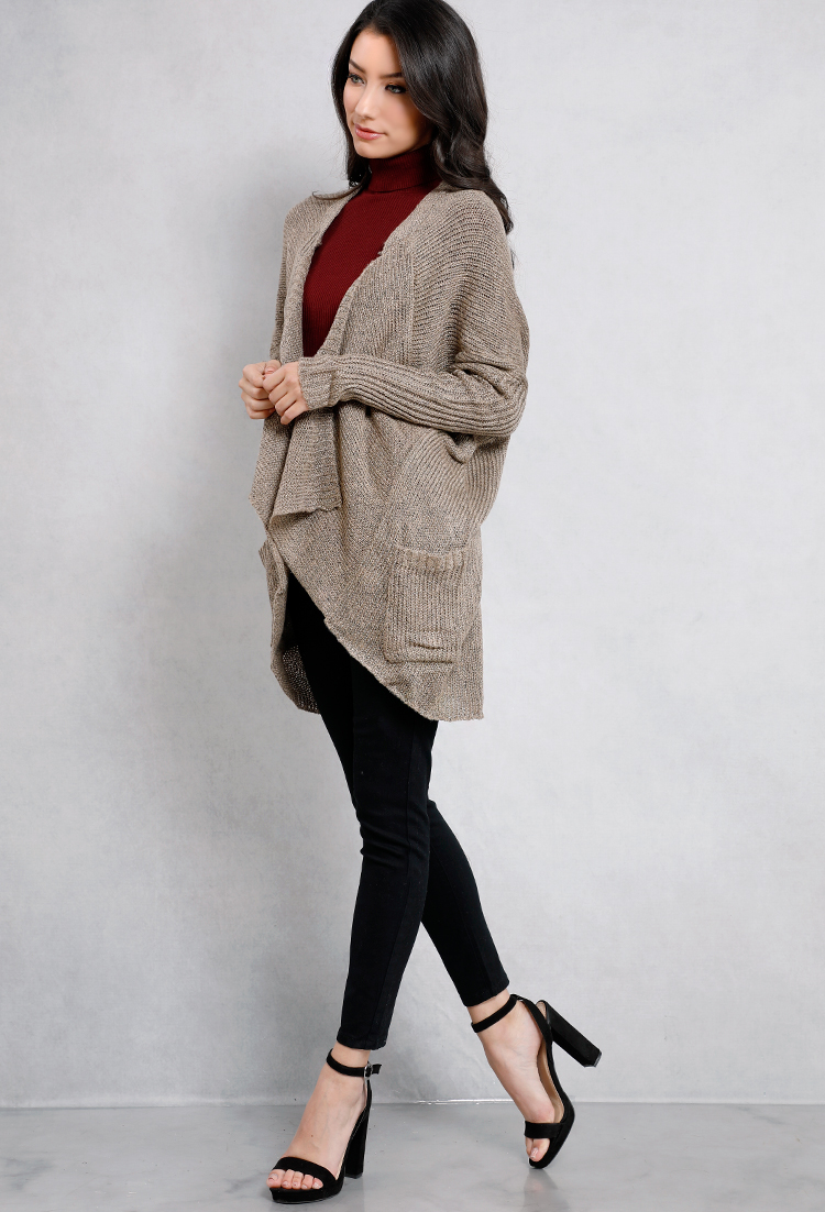 Open-Front Knit Cardigan