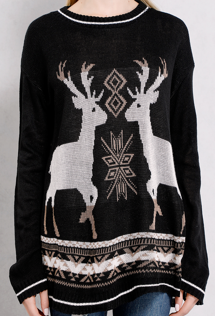 Reindeer Longline Sweater