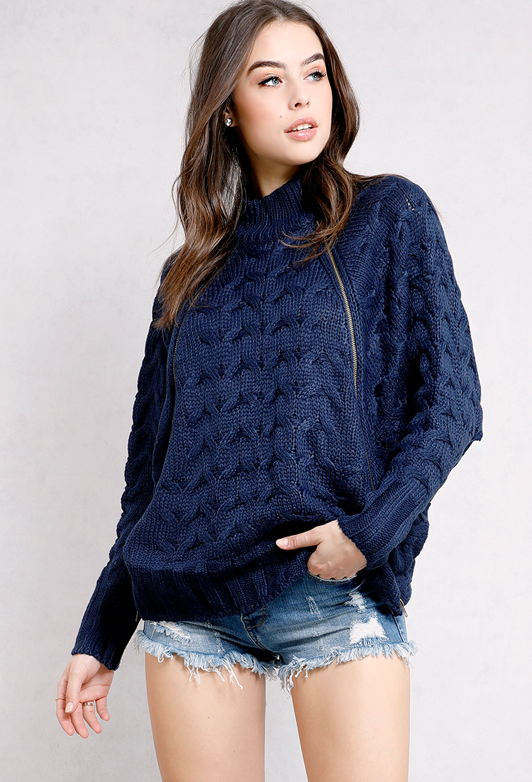 Dual-Zip Knit Sweater