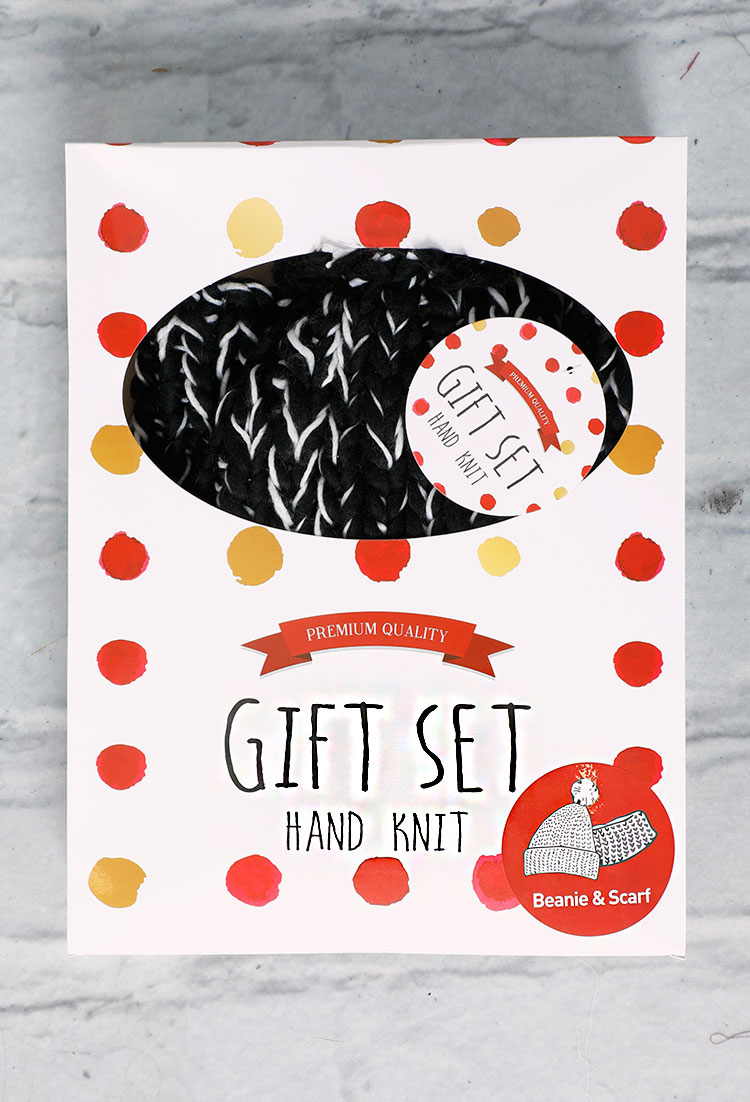 Marled Hand Knit Beanie & Scarf Gift Set