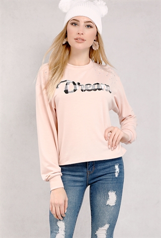 Embellished Dream Graphic Sweatshirt
