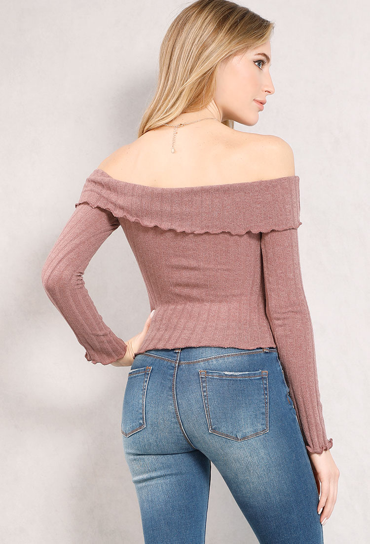 Ribbed Off-The-Shoulder Top