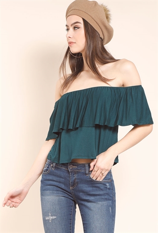 Off-The-Shoulder Ruffled Top