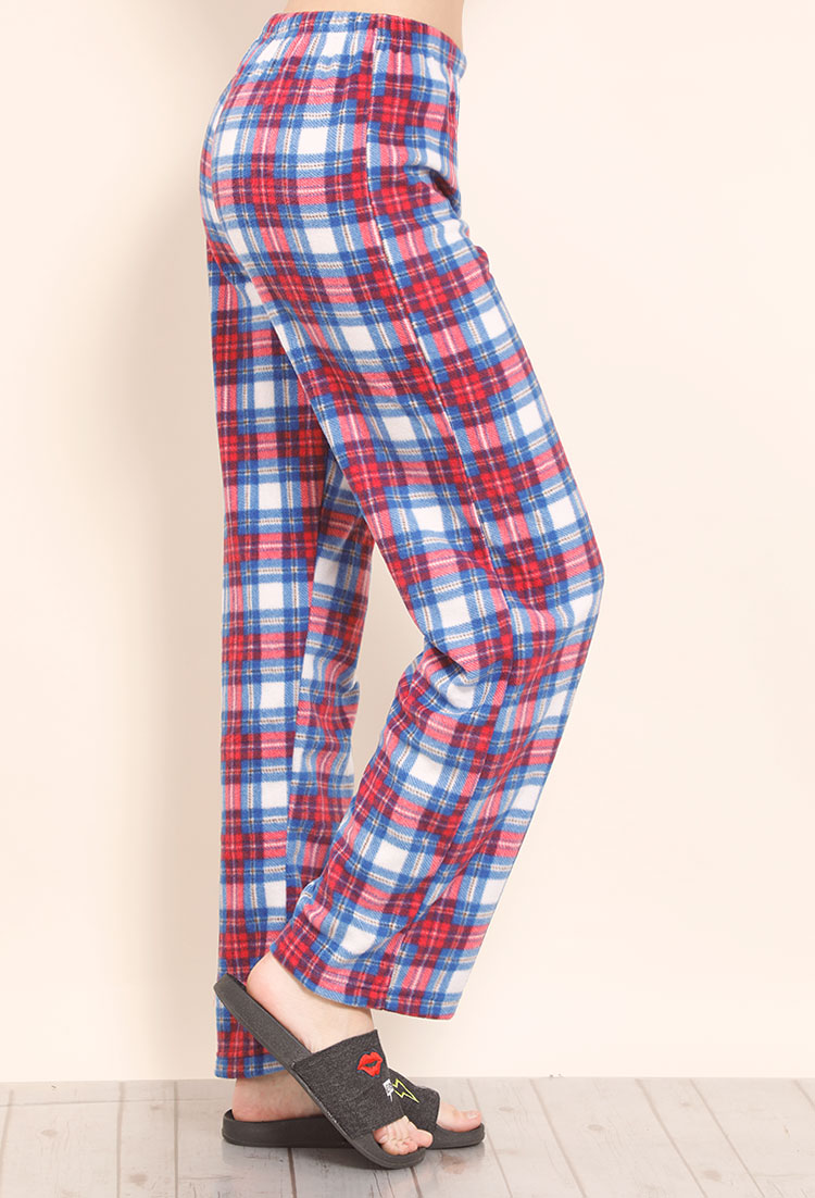 Fleece Plaid Pajama Set