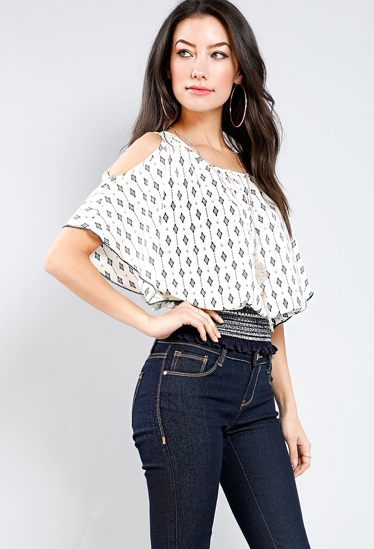 Ornate Batwing Top W/ Necklace