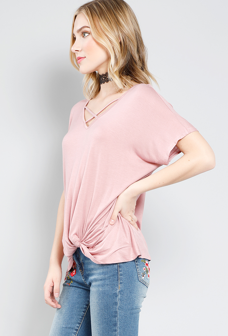 Crisscross Knotted Basic Top