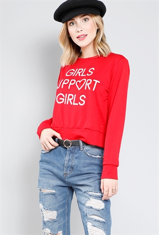 Girls Support Girls Graphic Top