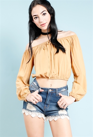 Off-The-Shoulder Cropped Top