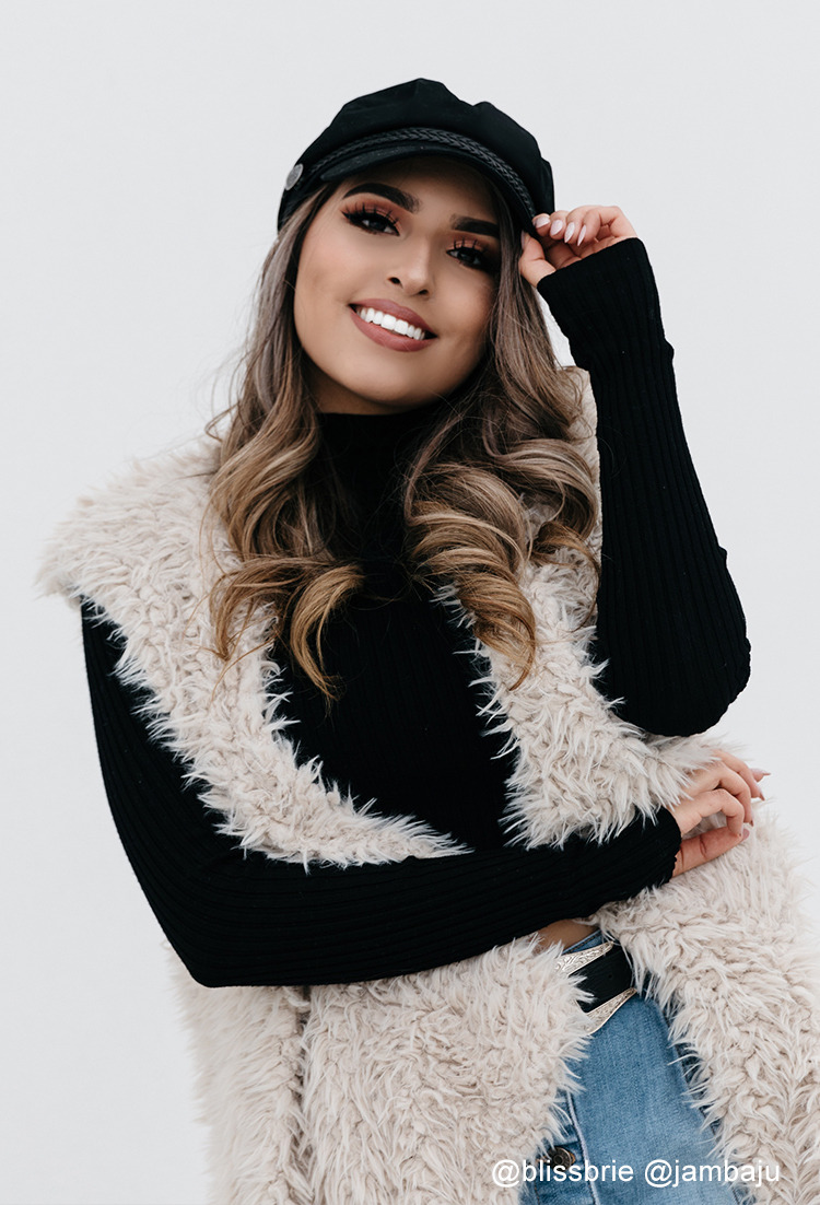 Faux Fur Double Breasted Jacket