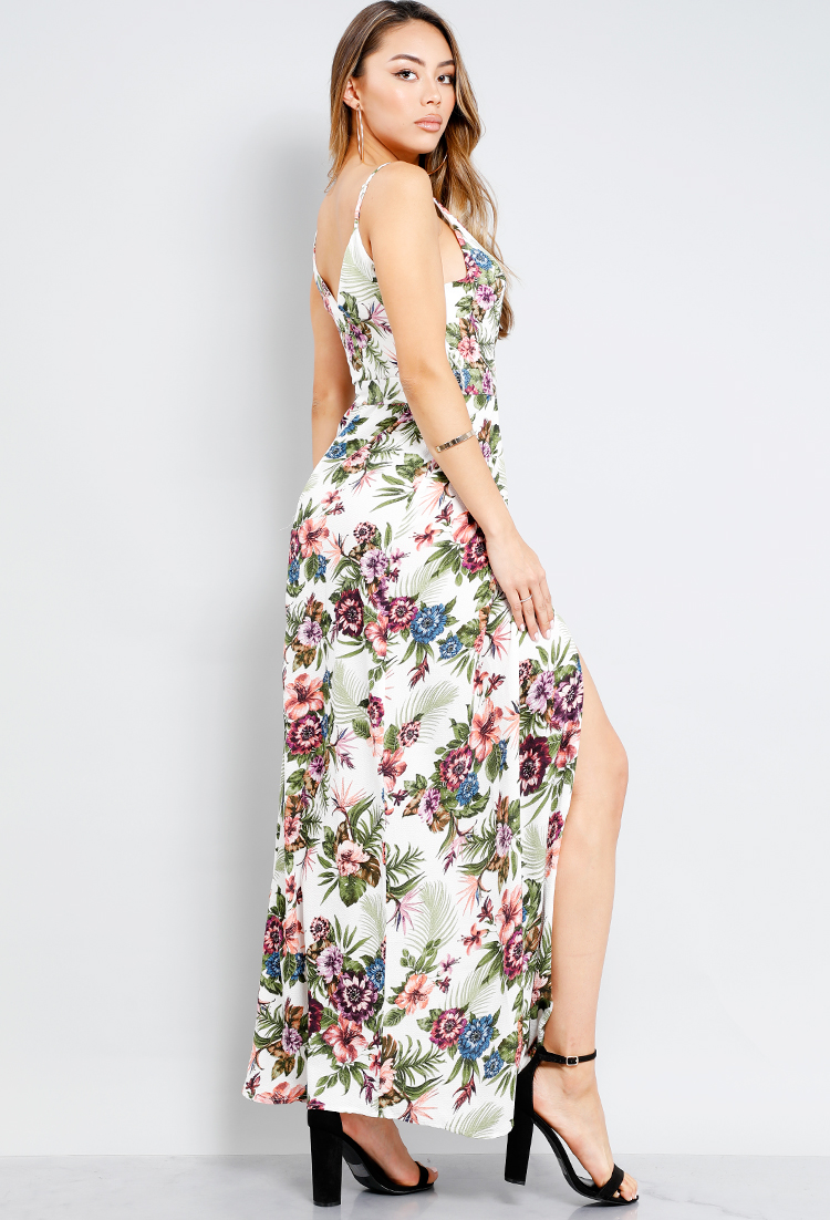 Floral Maxi Wrap Dress