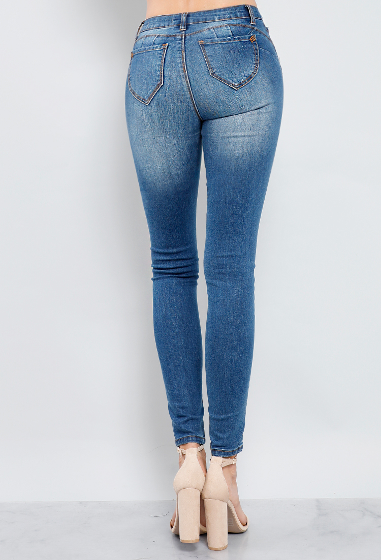 Butts-Up! High-Rise Button-Detail Jeans