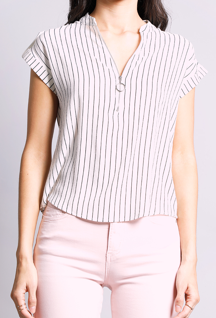 Contemporary Striped Ring Top