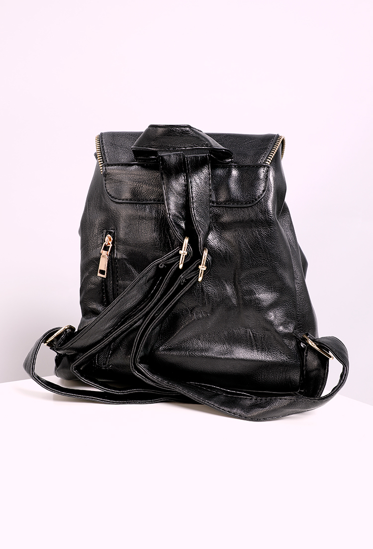 Pocket Leather Backpack