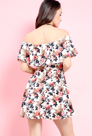 Floral Off-The-Shoulder Dress