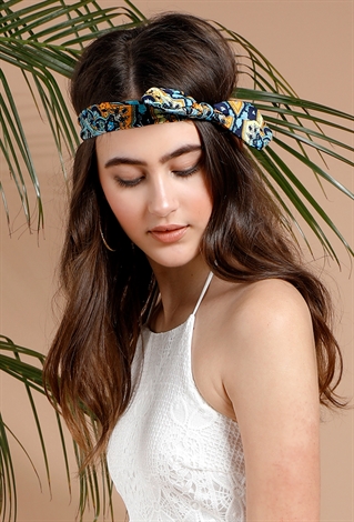 Bow Ornate Print Headwrap