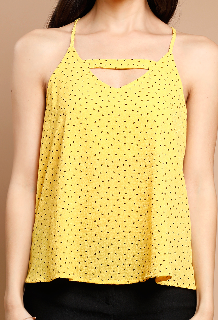 Speckled Cut-Out Tank Top