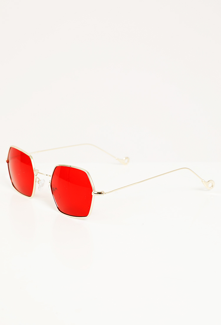Colored Hexagonal Sunglasses