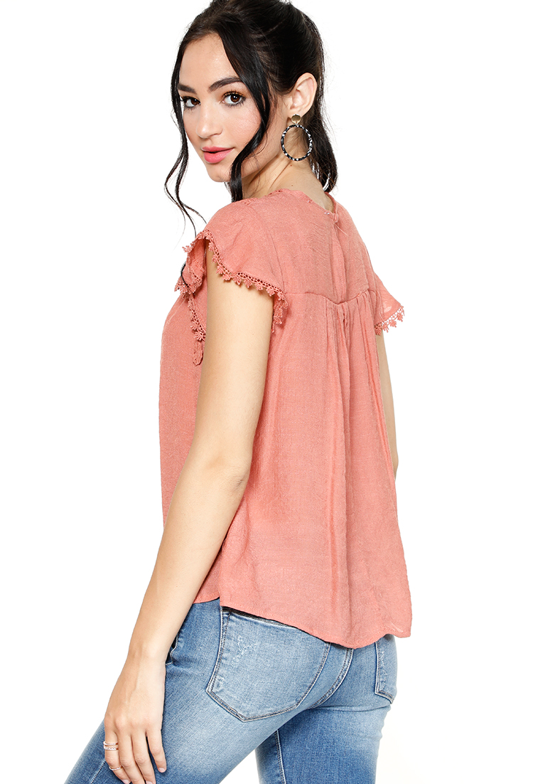Laced Neck Blouse 