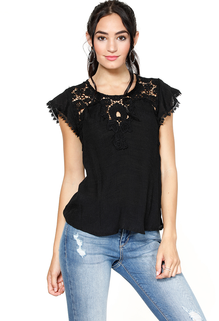 Laced Neck Blouse 
