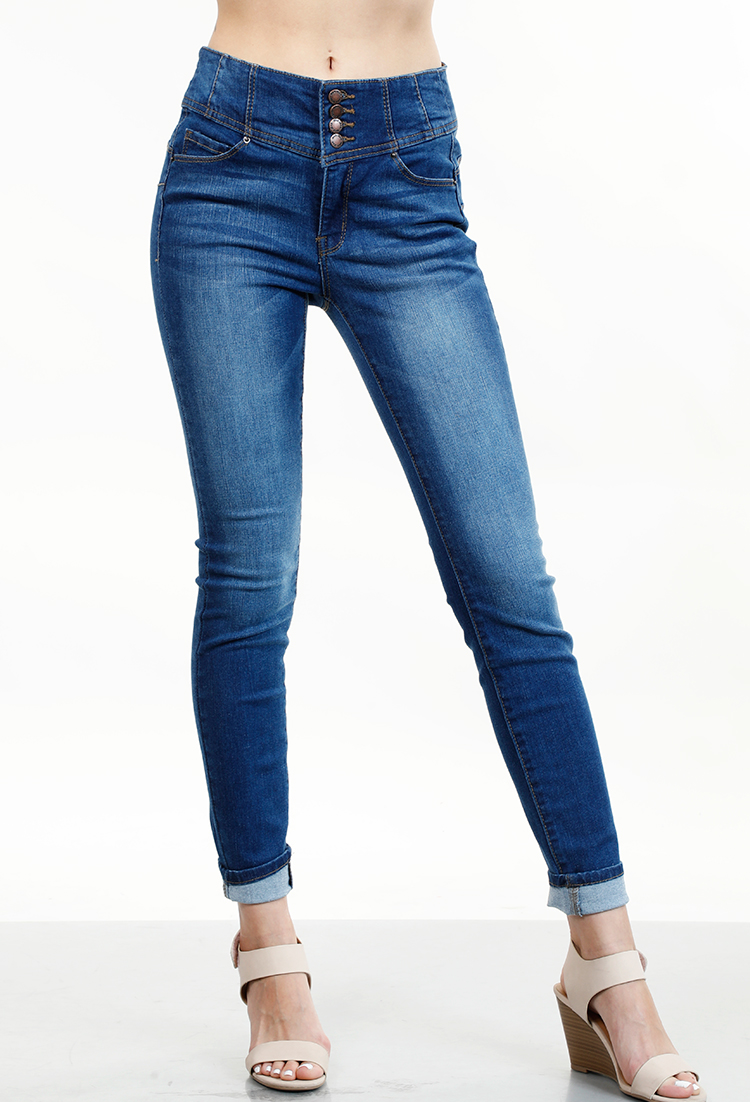 Butts-Up! High-Rise Button-Detail Jeans