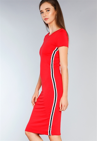 Side Striped Bodycon Dress