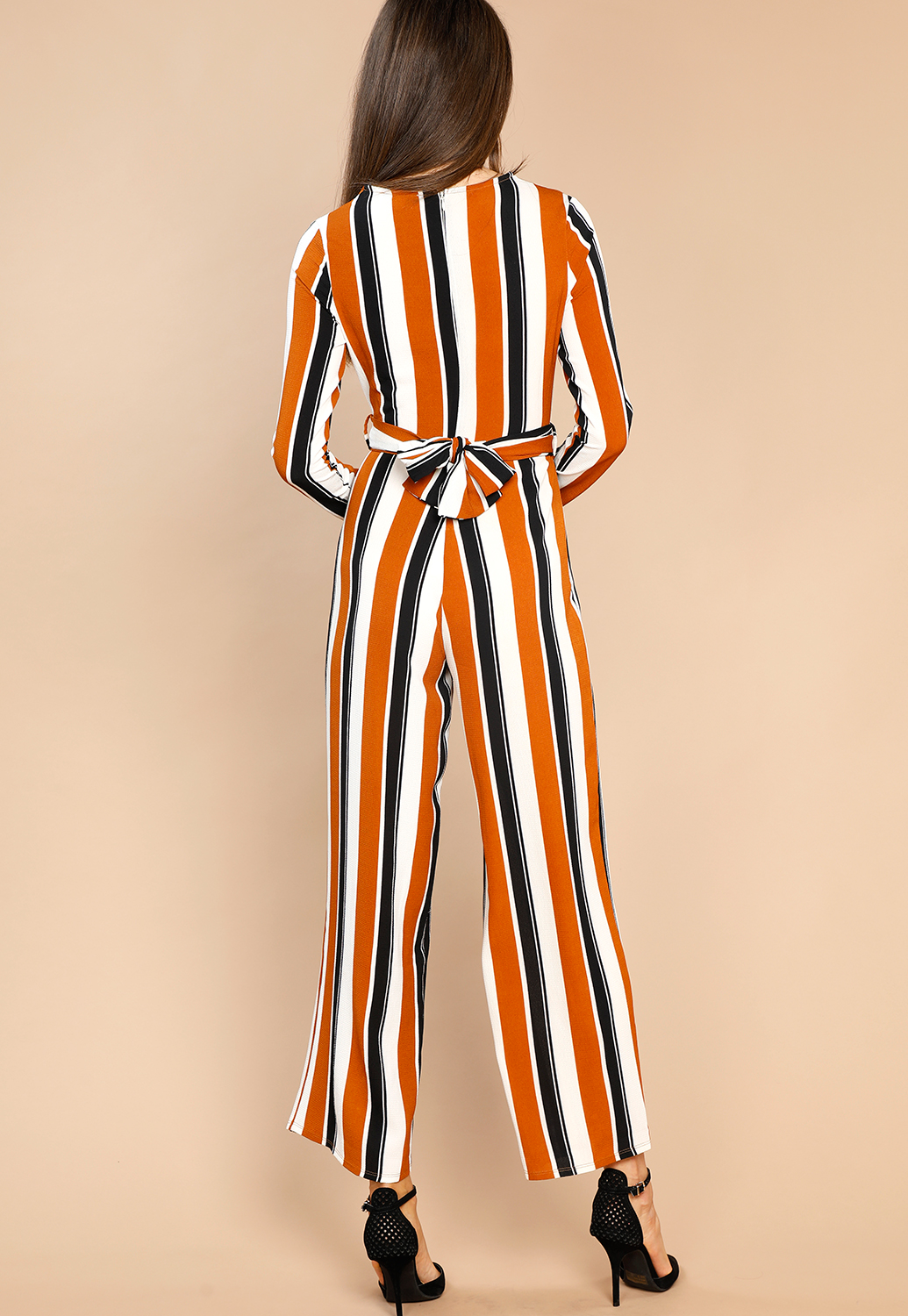 Striped Halter Neck Jumpsuit