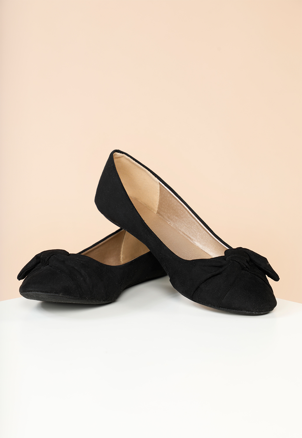 Faux Suede Bow Flat