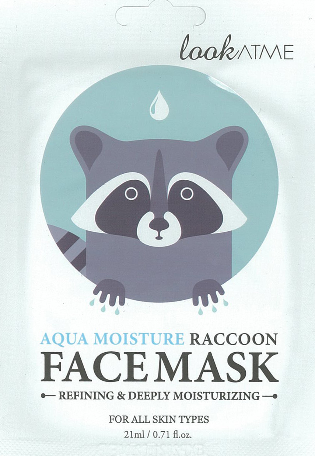 Look At Me Aqua Moisture Raccoon Face Mask