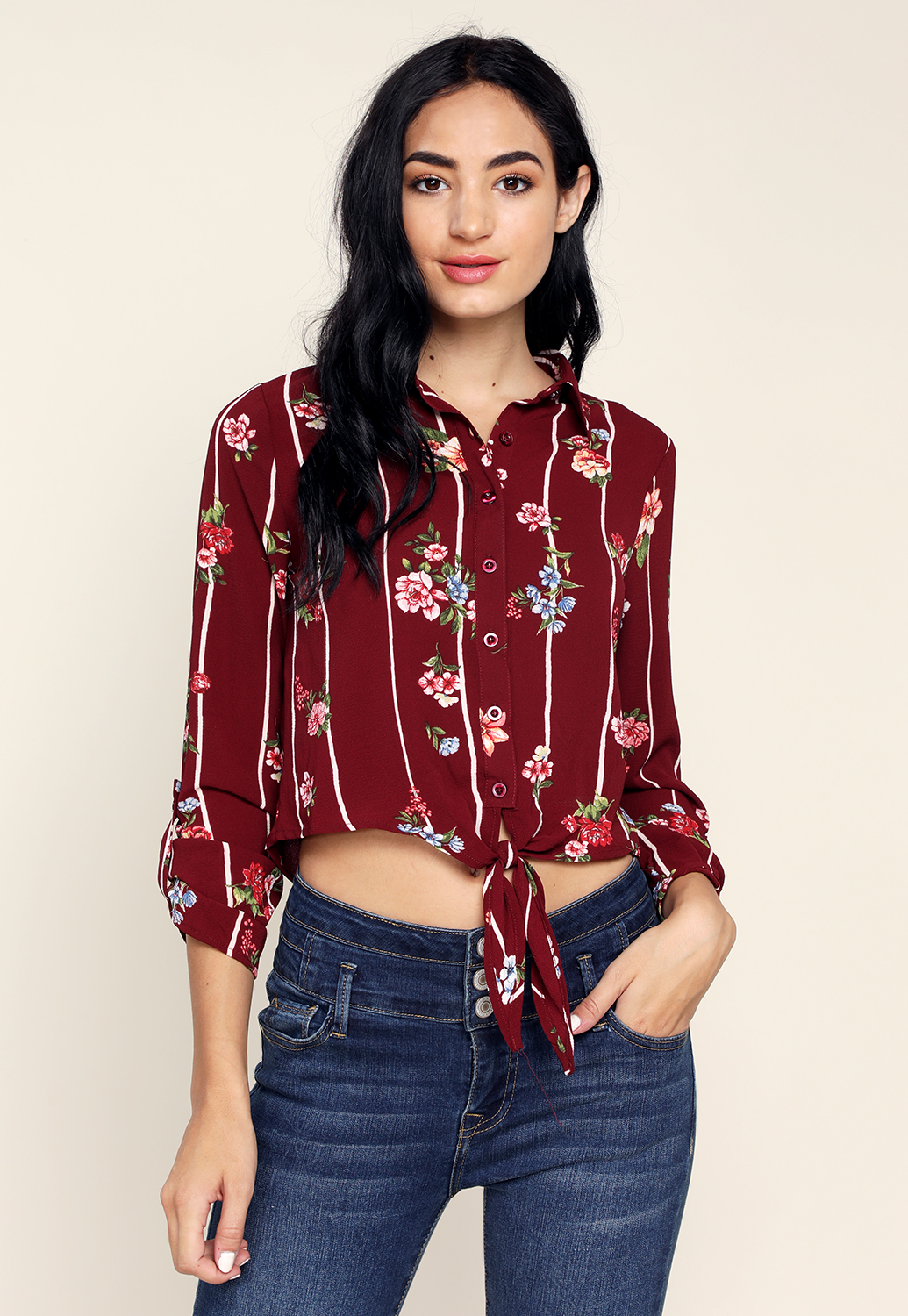 Floral Long Sleeve Casual Top