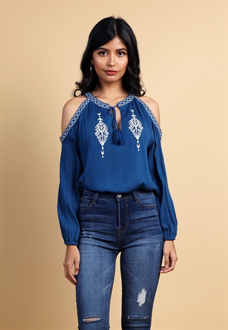 Boho Embroidered Casual Top