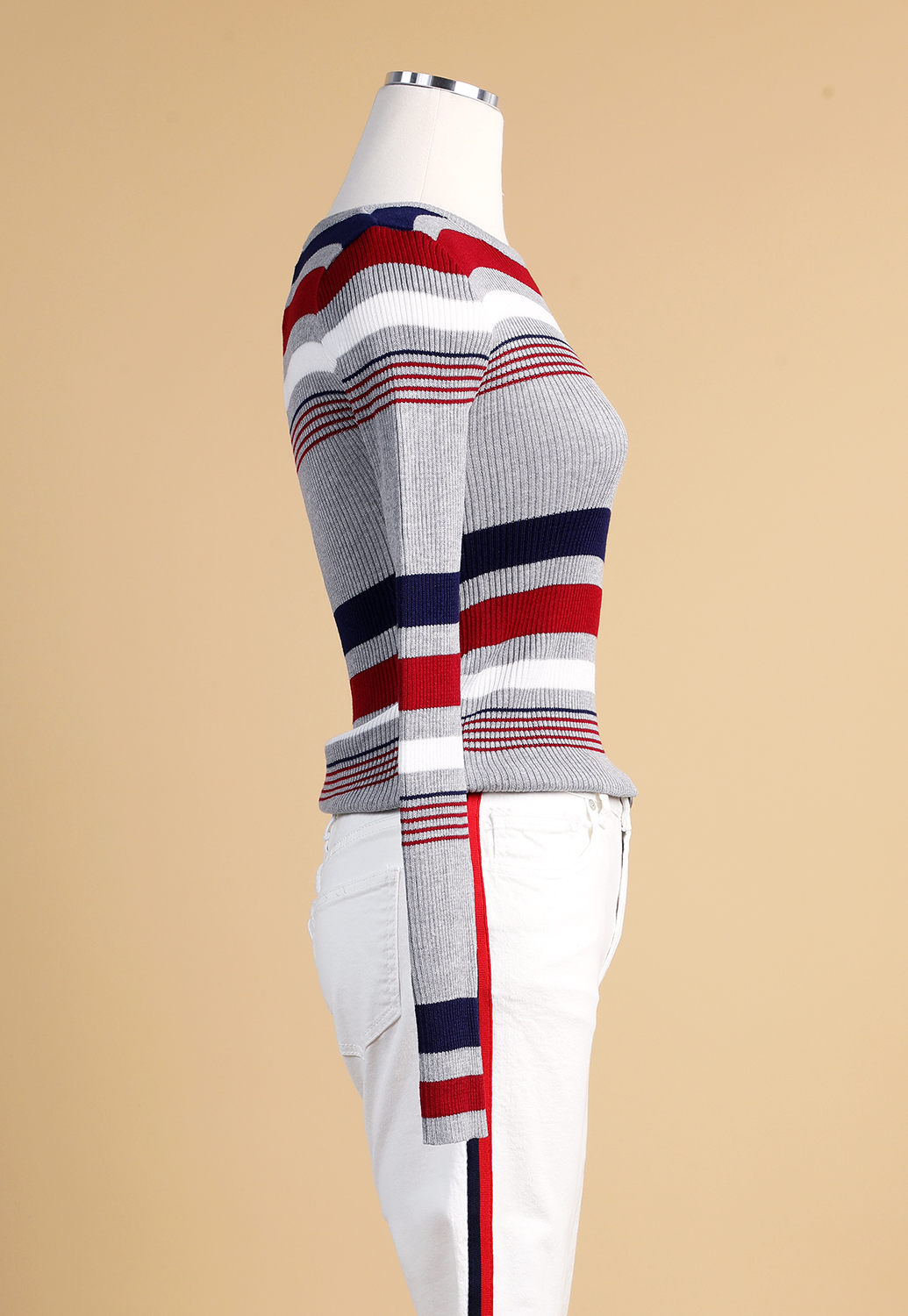 Striped Pattern Knit Top