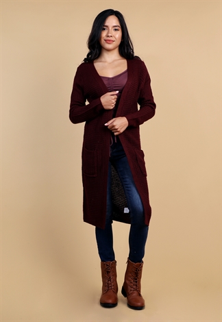 Open-Front Long Cardigan
