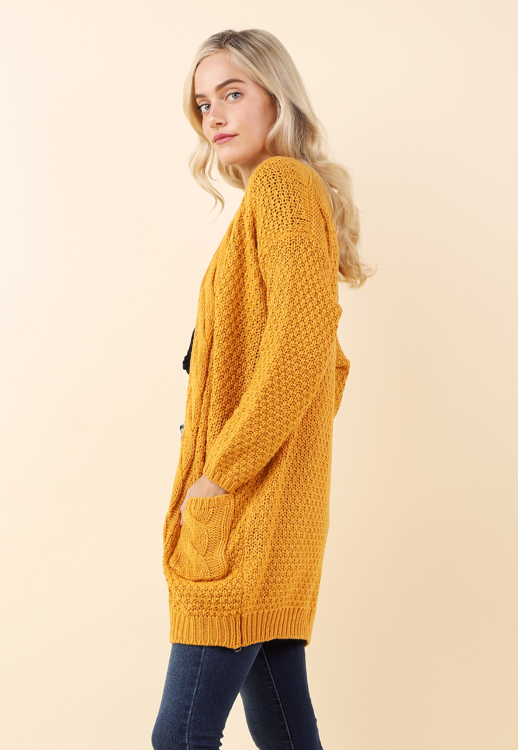 Knit Open Front Cardigan 