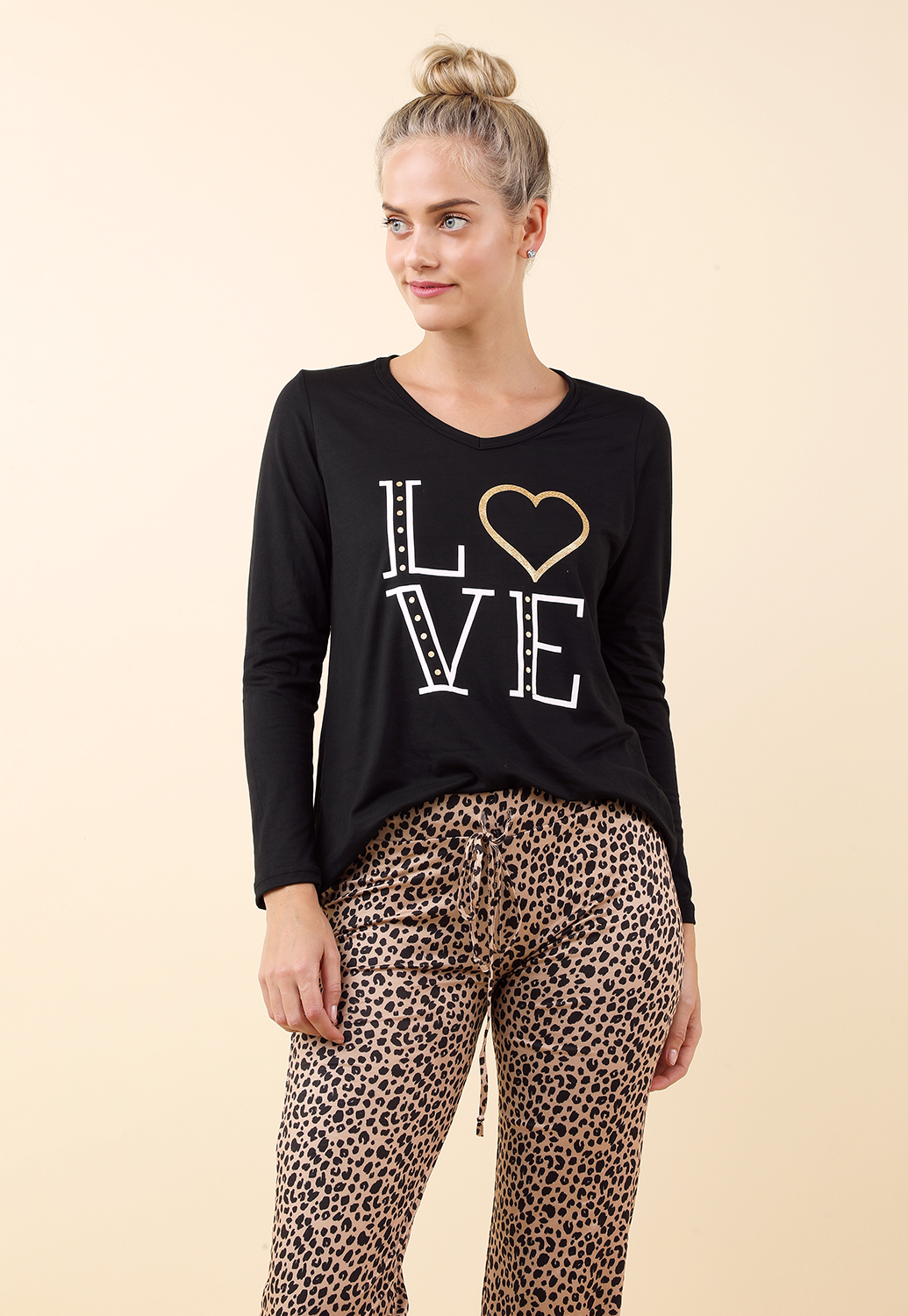 Love Leopard Sleepwear Set 