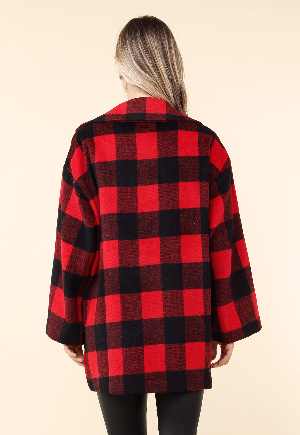 Plaid Double Breasted Coat 