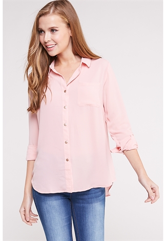 Long Sleeve Button Up Top