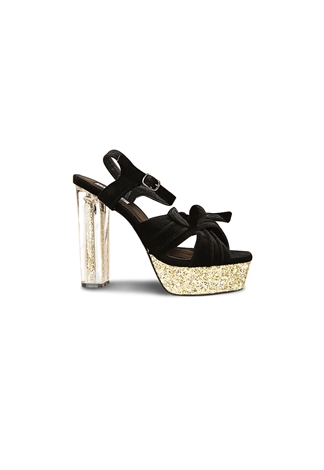 Glitter Platform Heel Sandals