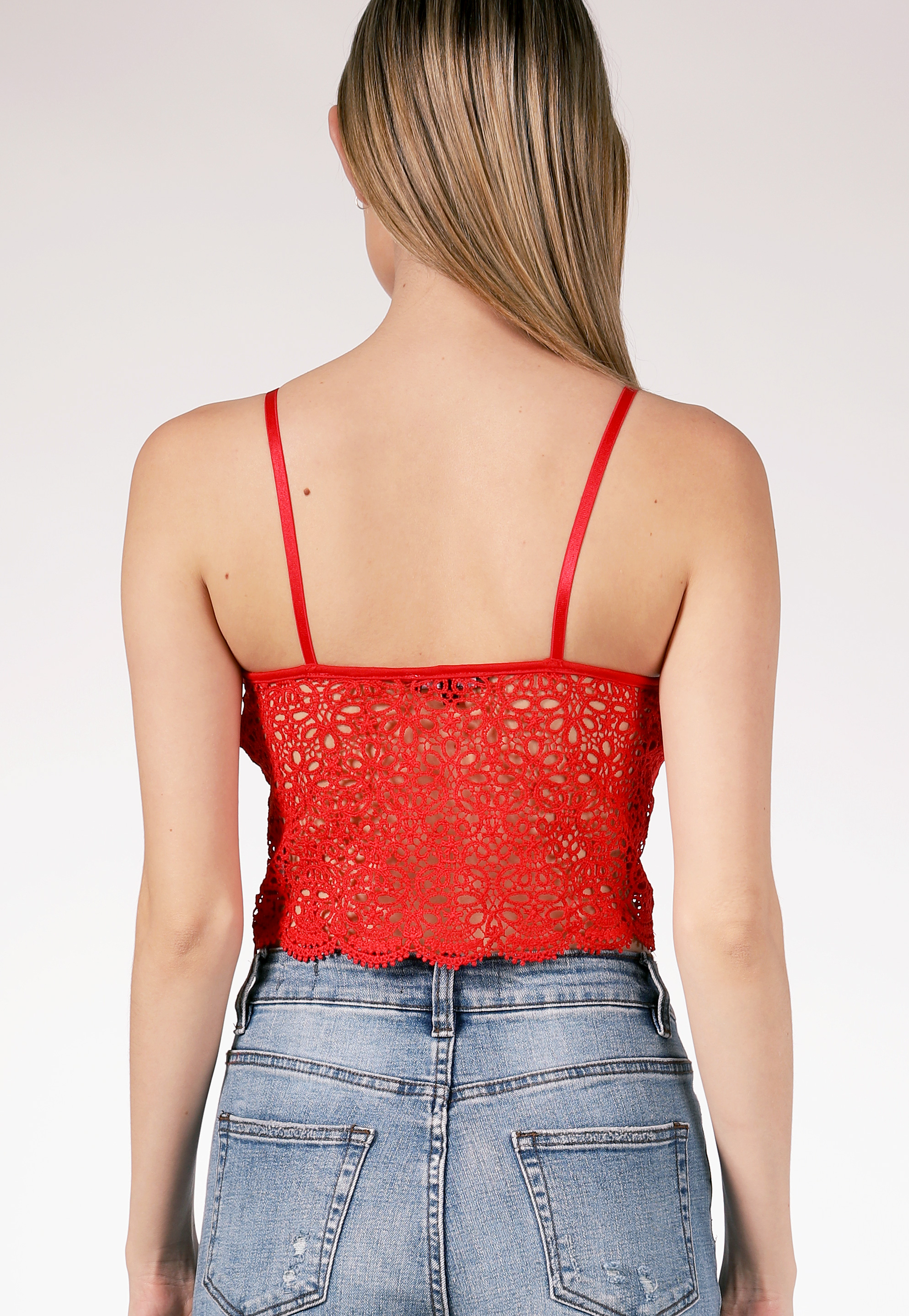 Lace Cropped Corset Cami