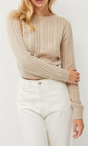 Lightweight Cable Knit Top 