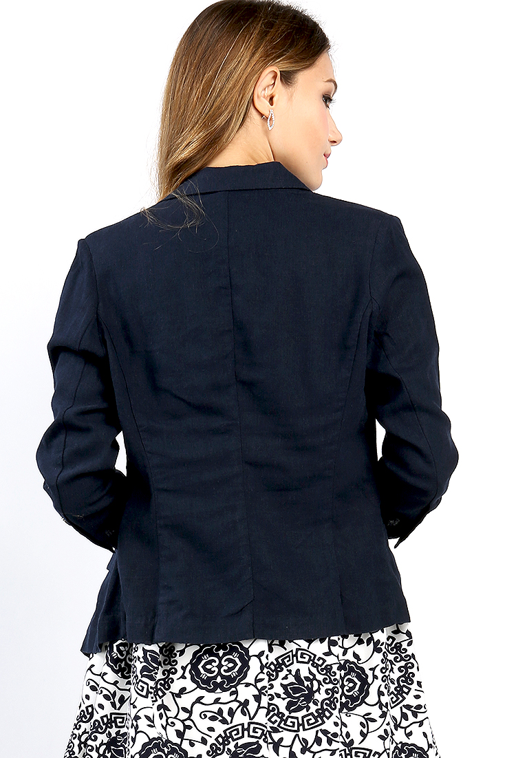 Roll-Up Sleeve Linen Blazer | Shop Old Outerwear at Papaya Clothing