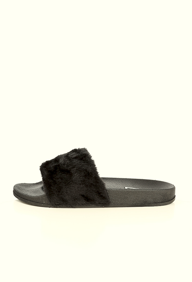 Faux Fur Slipper | Shop What's New at Papaya Clothing