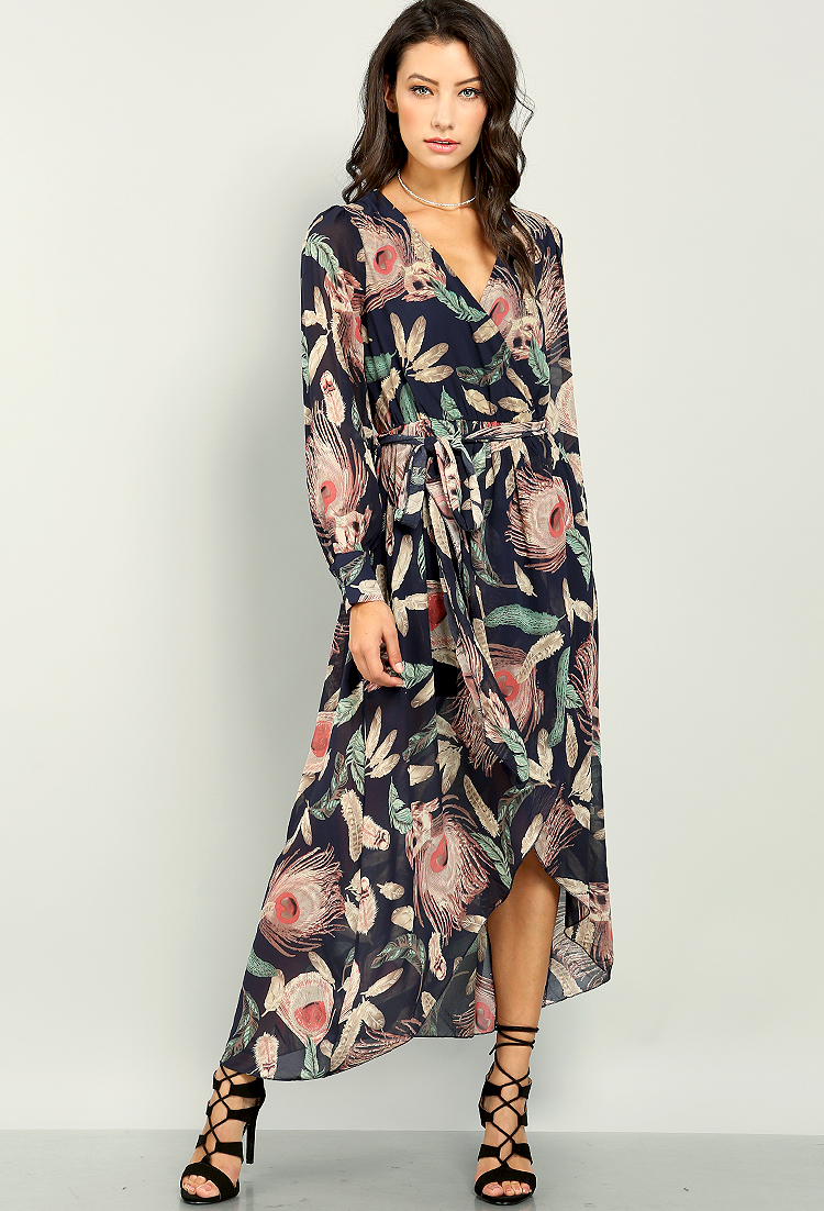 Surplice Front Belted Maxi Dress | Shop What's New at Papaya Clothing