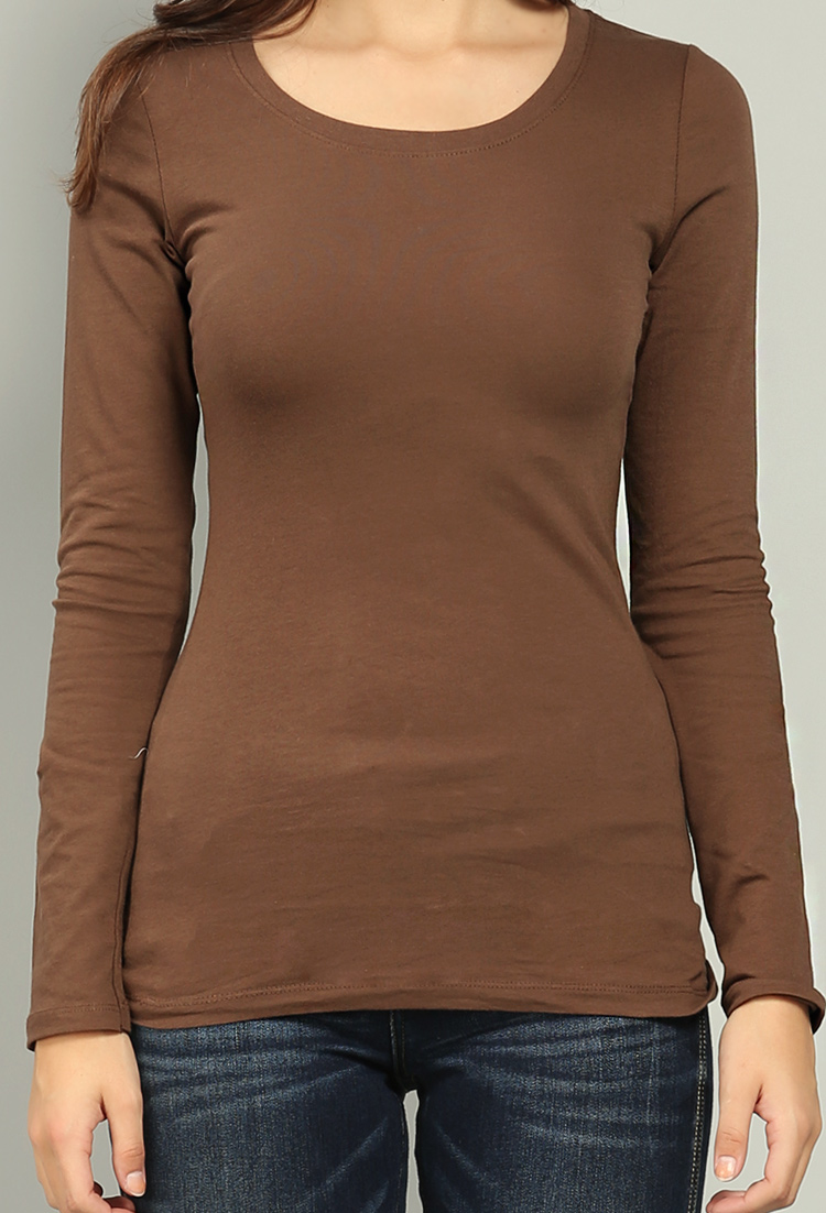 Classic Round Neck Long Sleeve Top