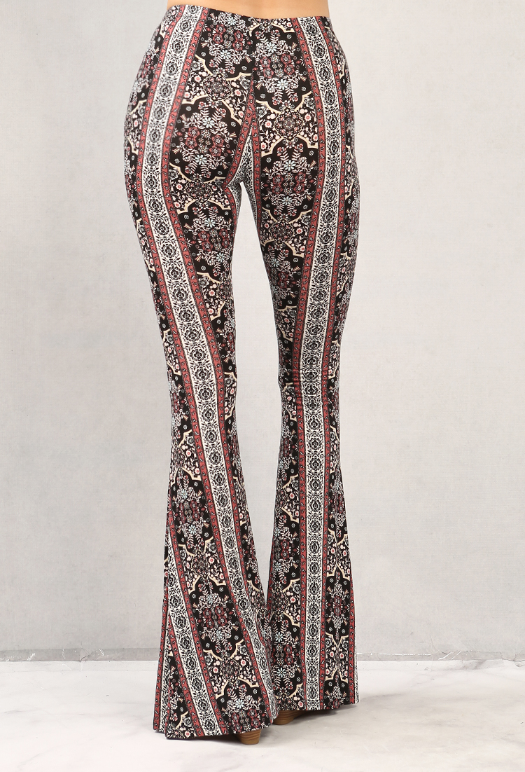 Ornate Floral Flared Pants | Shop Old Bottoms at Papaya Clothing