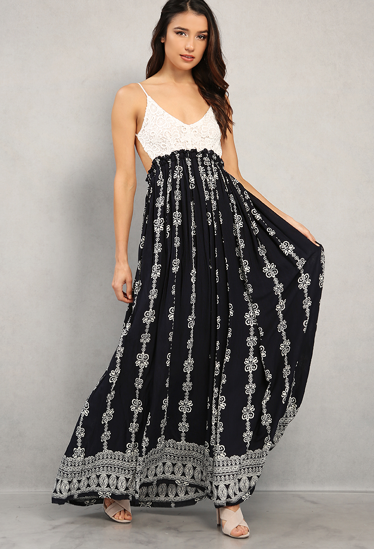 Ornate Printed Backless Maxi Dress | Shop What's New at Papaya Clothing