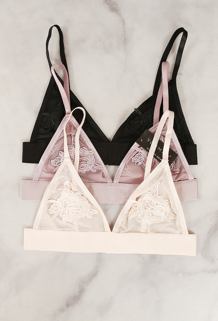 Embroidered bralets